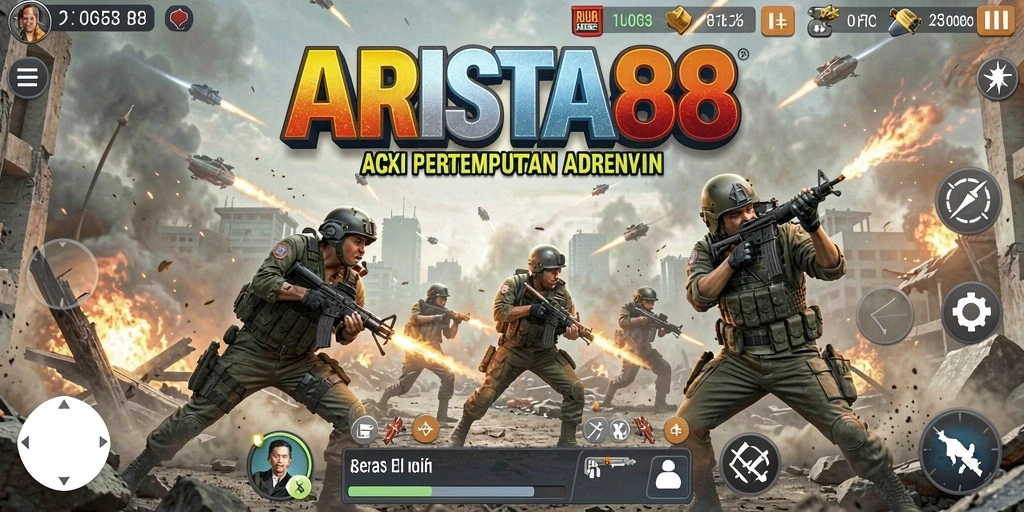 Gameplay ARISTA88 yang intens dan mendebarkan saat pertarungan berlangsung.