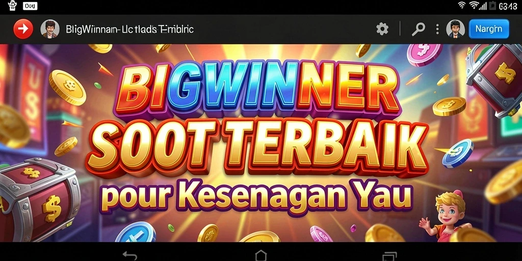 Screenshot gameplay BIGWINNER yang menampilkan slot seru.