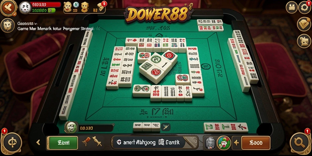 Tampilan permainan Mahjong di DOWER88 dengan grafis yang memukau.