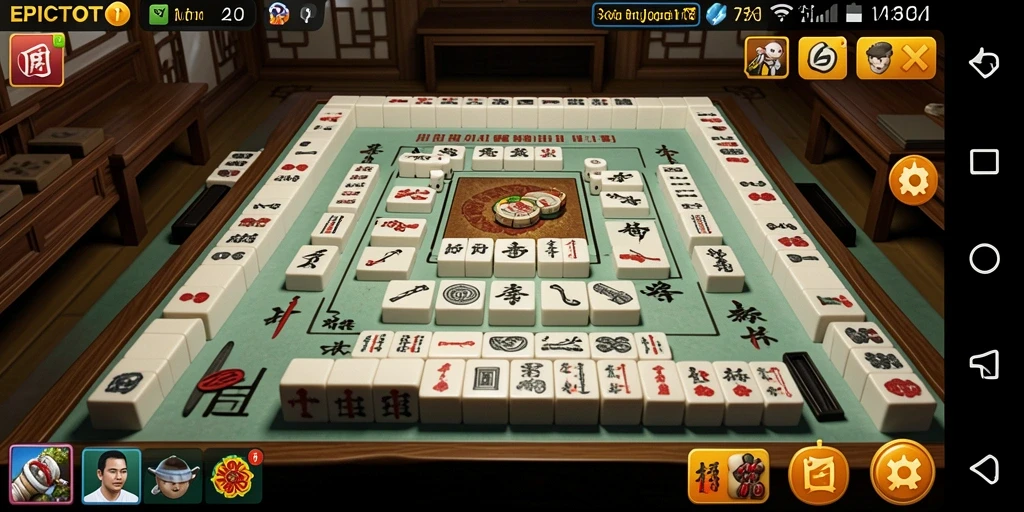 Tampilan gameplay EPICTOTO yang menawan dengan desain Mahjong yang klasik.