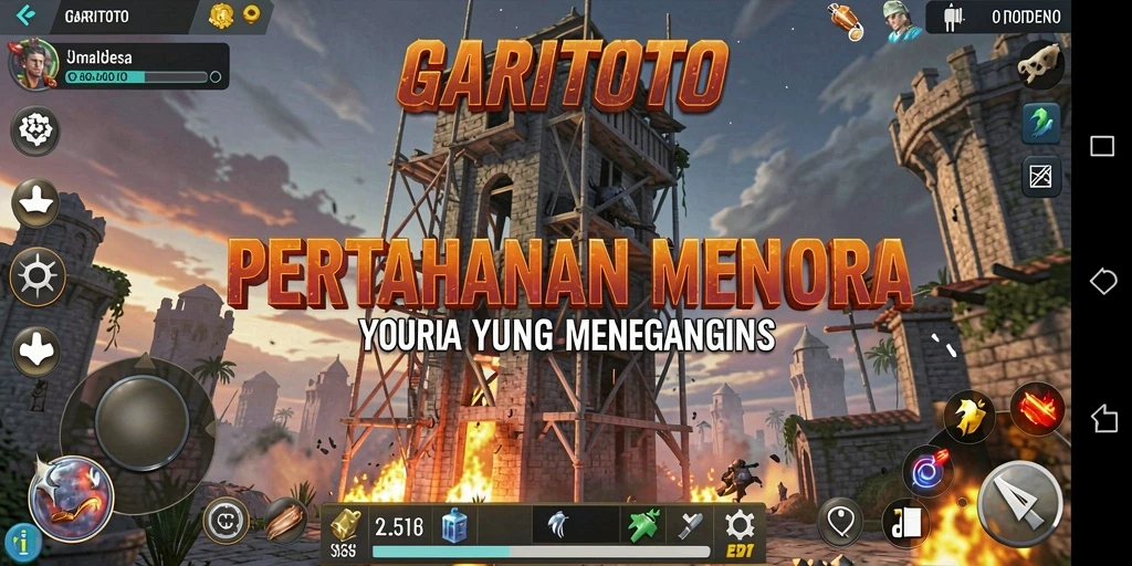Screenshot GARITOTO menampilkan aksi seru dalam gameplay Tower Defense.
