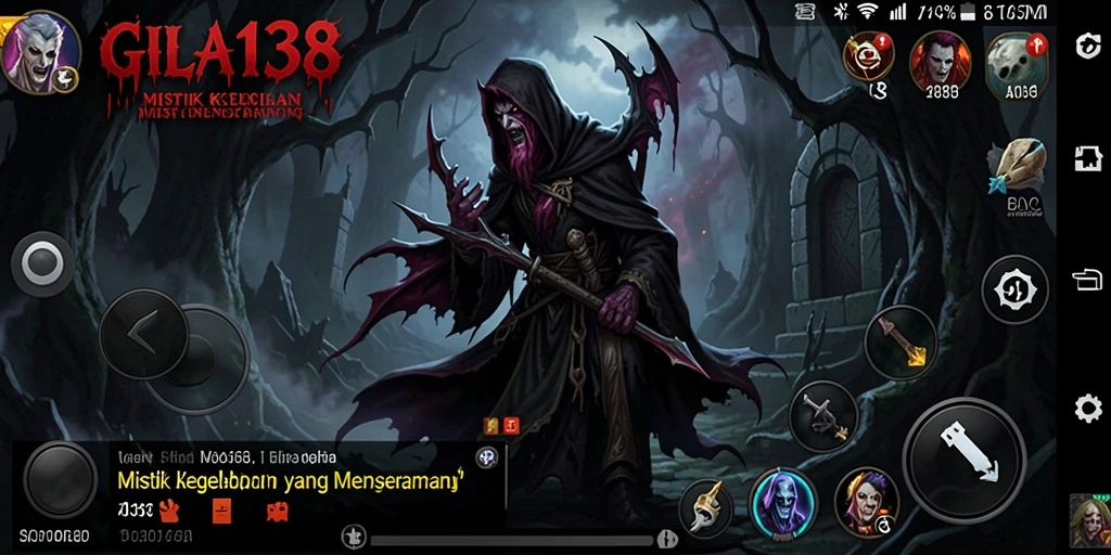 Screenshot GILA138 menampilkan karakter yang ketakutan di lingkungan gelap.
