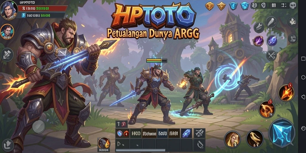 Tampilan gameplay seru HPTOTO dengan pertempuran mendebarkan.