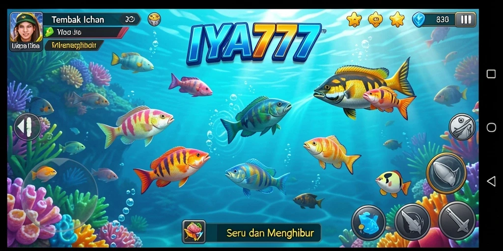 Tangkapan layar menampilkan gameplay seru Tembak Ikan di IYA777.