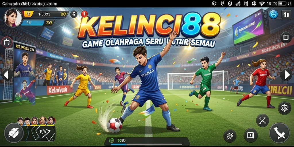 Tampilan gameplay mendebarkan dalam KELINCI88, menunjukkan aksi olahraga yang intens.