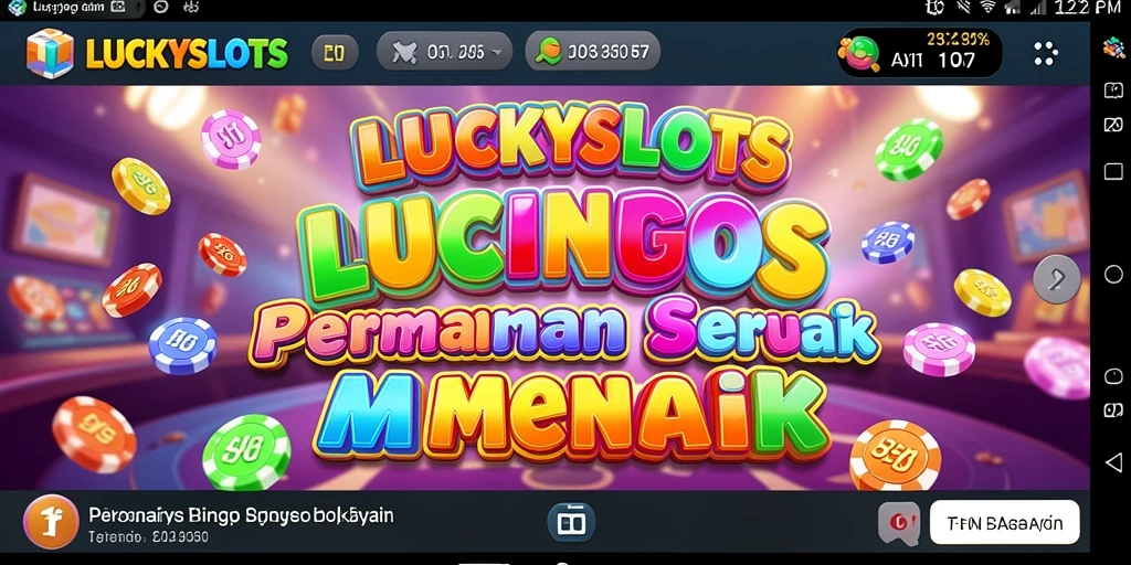 Tampilan gameplay seru di LUCKYSLOTS dengan banyak pilihan tema bingo.