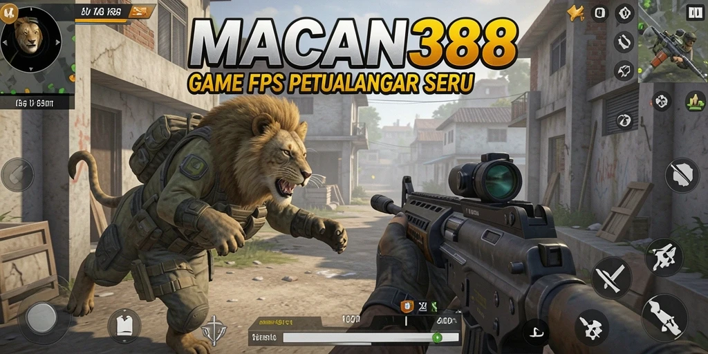 Tangkapan layar gameplay seru dari MACAN388 yang penuh aksi FPS.