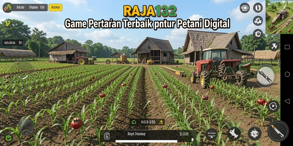Screenshot gameplay RAJA132 menampilkan aktivitas bertani yang seru.