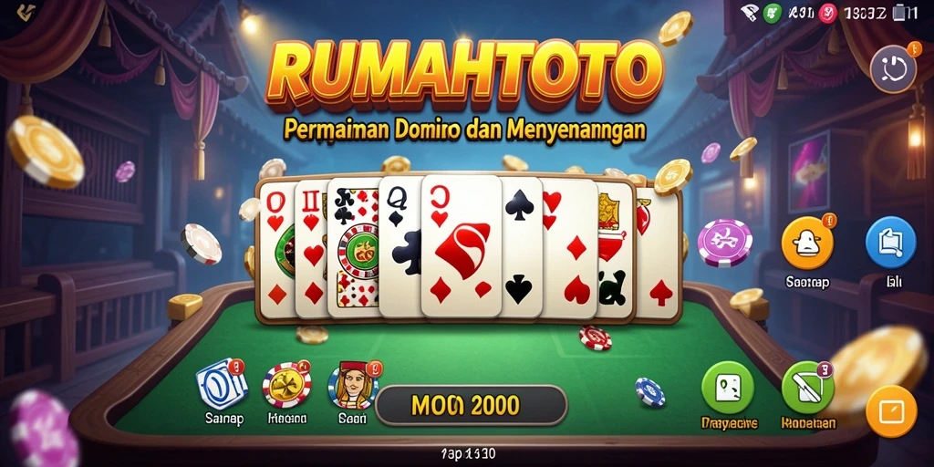 Screenshot RUMAHTOTO menampilkan gameplay seru permainan Domino.
