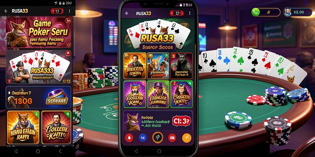 Tampilan gameplay Poker yang menarik dan interaktif di RUSA33.