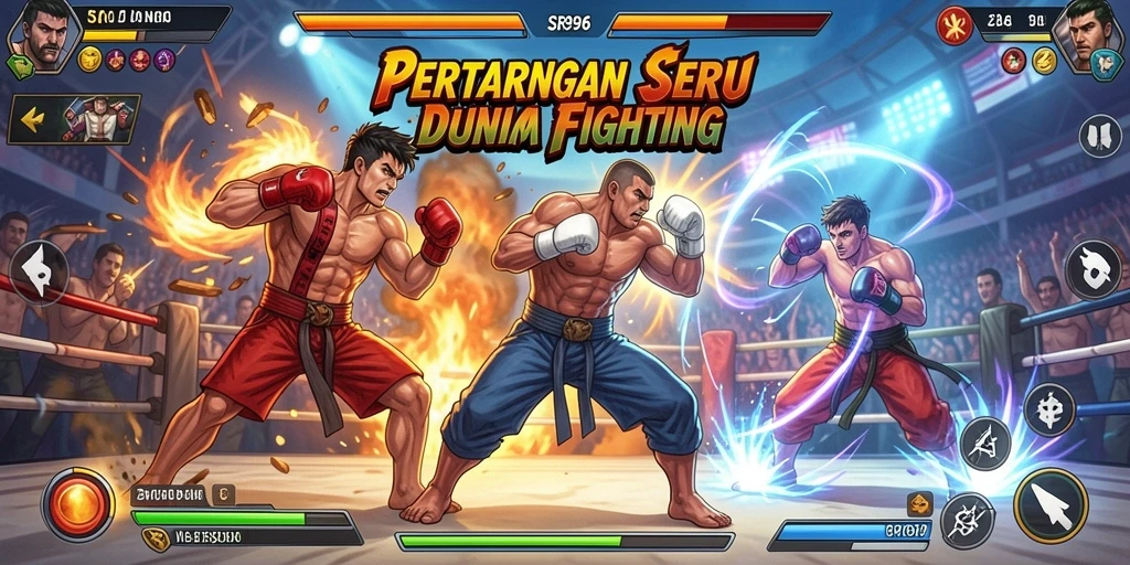 Tampilan gameplay menegangkan di SR996 dengan pertarungan yang mendebarkan.
