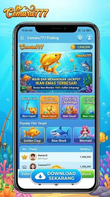 Tampilan antarmuka aplikasi cemara777 yang user-friendly.